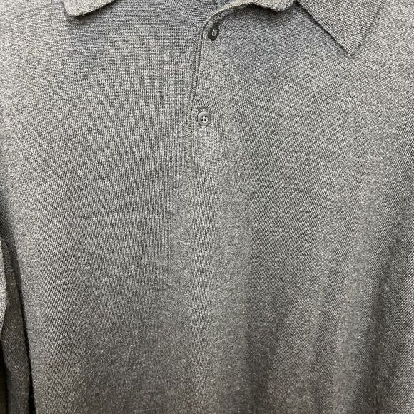 Nordstrom Mens Shop Sweater Pullover 100% Fine Merino Wool Dark Gray Men XXL - Picture 4 of 6